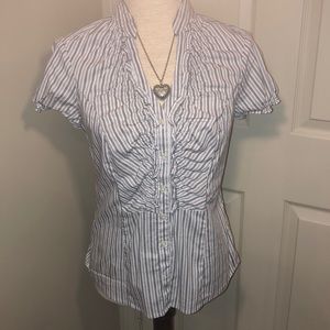 Express essential stretch v neck blouse